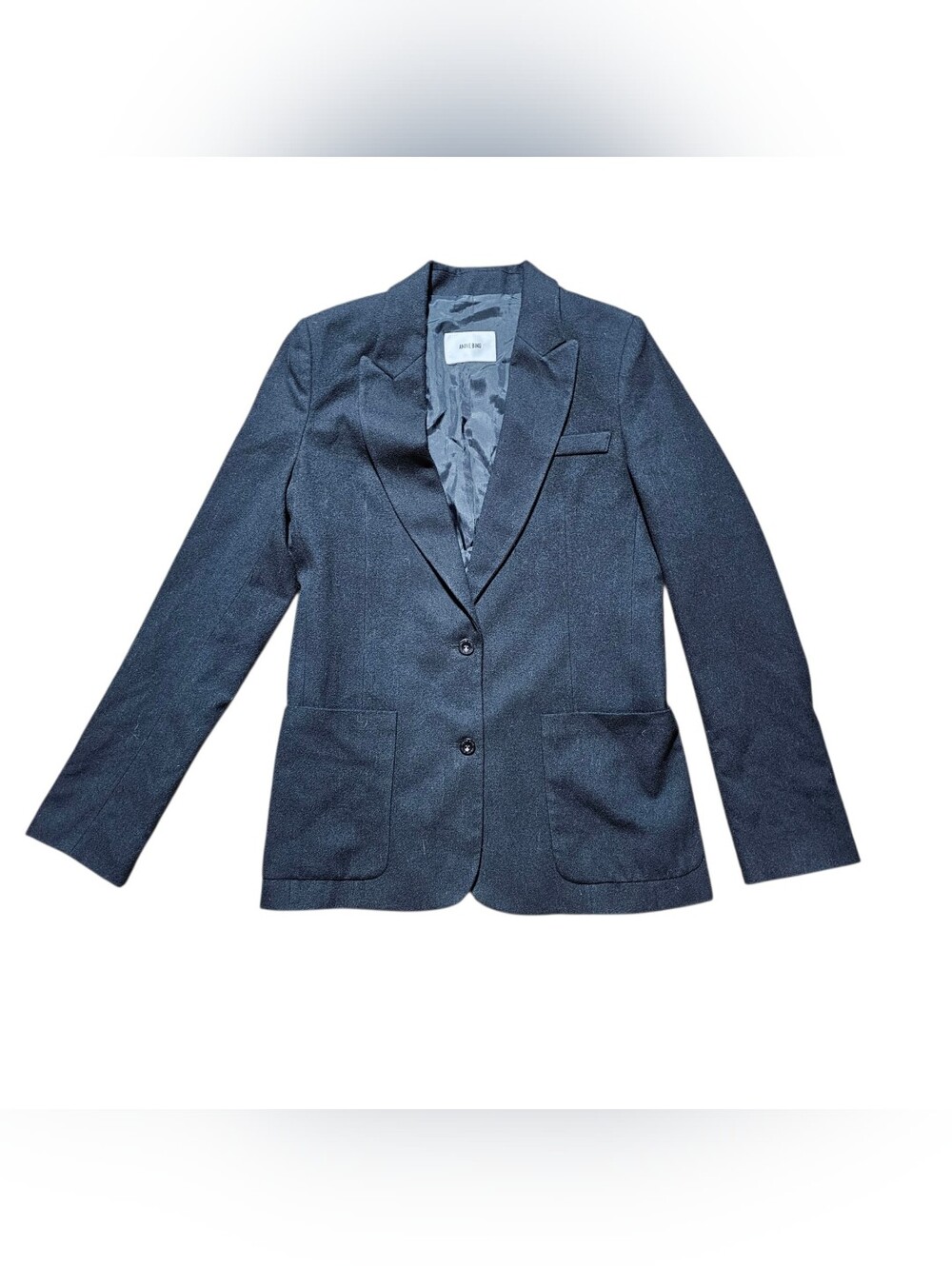 Anine Bing Quinn Blazer  Woman's Size Xs Black Wool Blend Oversized Jacket